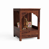 Connect2god Solid Sheesham Wood Temple for Home (Natural Finish)